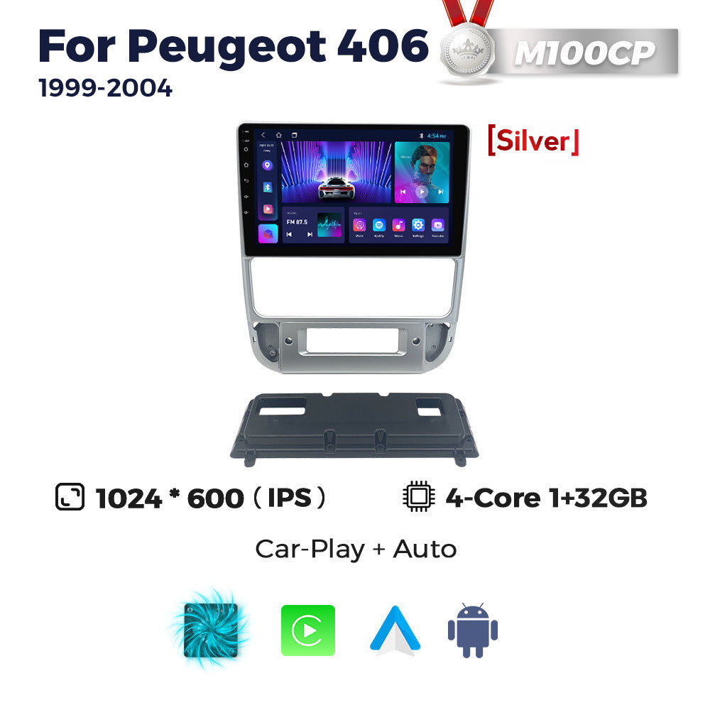 Suitable for peugeot 406, large screen android car navigation, rear view wireless carplay