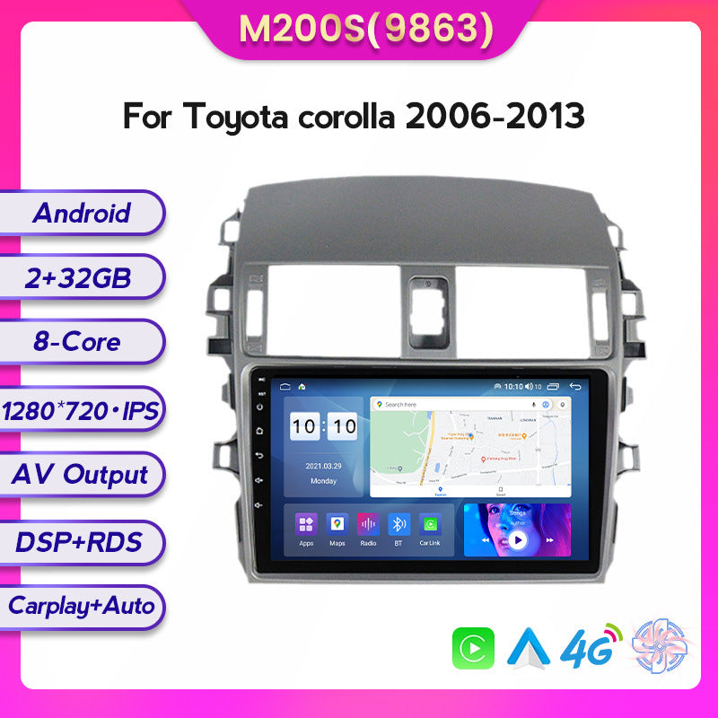 Suitable for Toyota Corolla 06-13 Android large screen central control car navigation screen 8 + 128