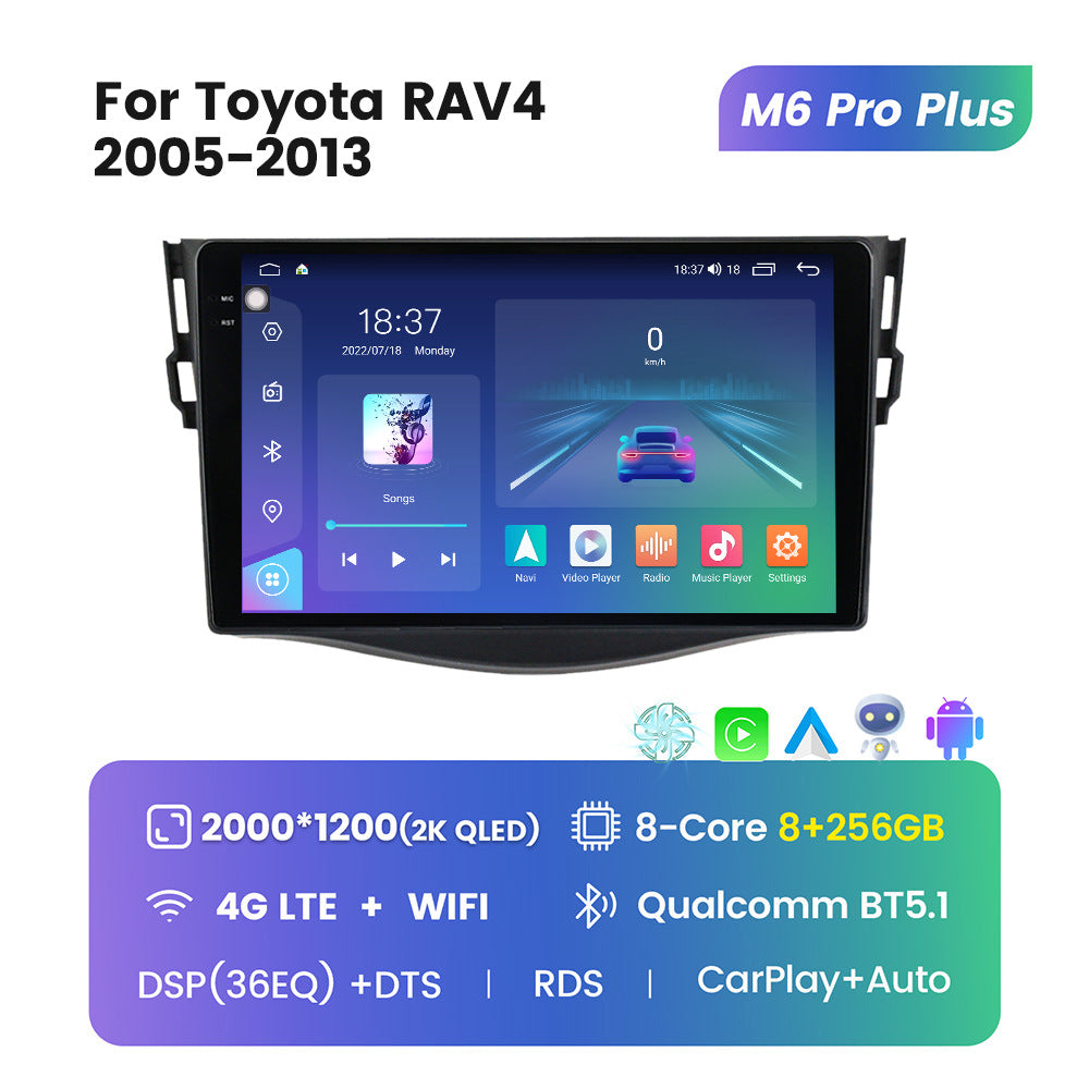 Suitable for Toyota RAV4 05-13 to Android large screen central control car navigation M6pro 8 + 256G