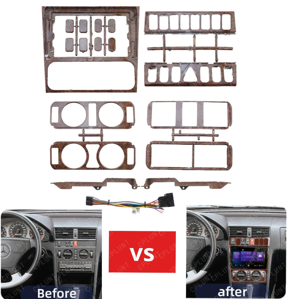 Car navigation face frame suitable for benz mercedes-benz w202 android large screen restoration audio panel versatile set frame