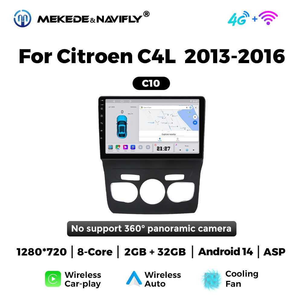 Applicable Citroen C4L 2013-2016 Android large screen central control car navigation radio screen carplay