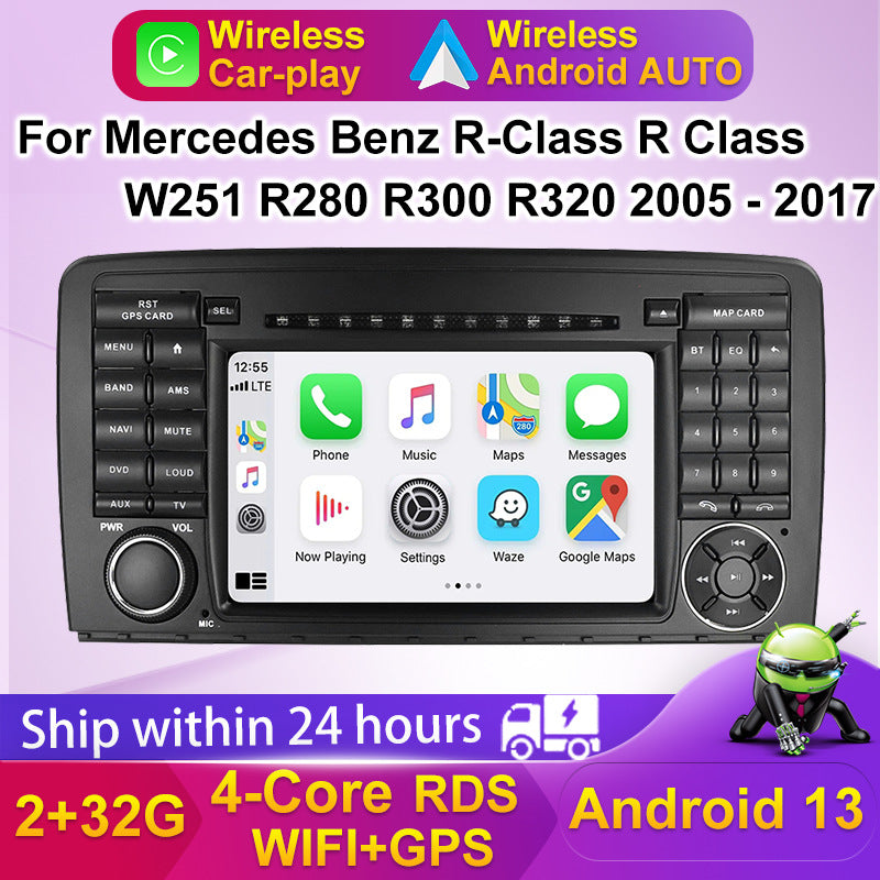 Cross-border wholesale mercedes benz r-class w251 r300 mercedes-benz r 7inch discless android navigation