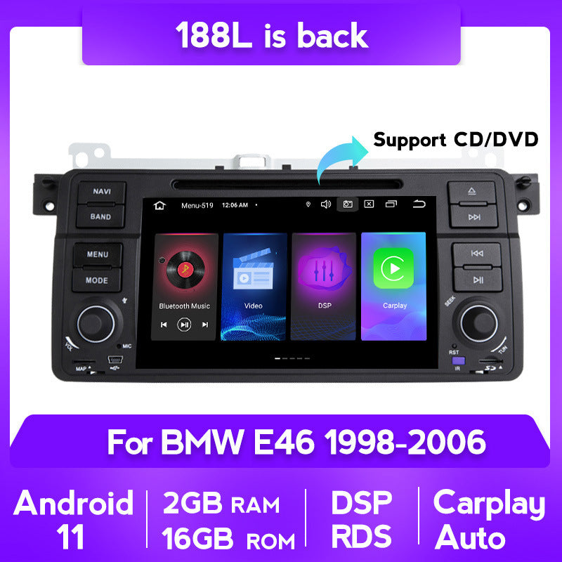Suitable for BMW E46 3 Series original car style car navigation all-in-one machine Android large screen DVD 4 + 64G