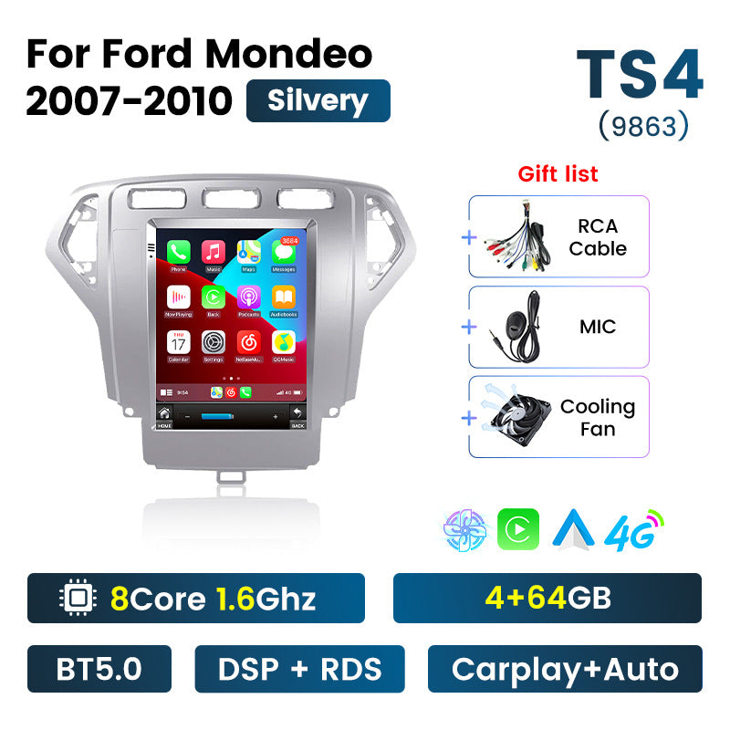 Suitable for 2007-2010 ford mondeo vertical screen android navigation, reversing camera car navigation system / long version