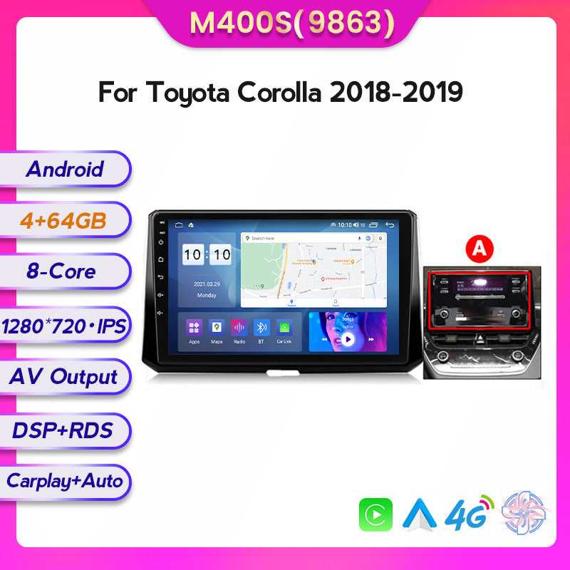 Suitable for Toyota Corolla auris 18-19 Android large-screen central control car navigation screen 8 + 128G