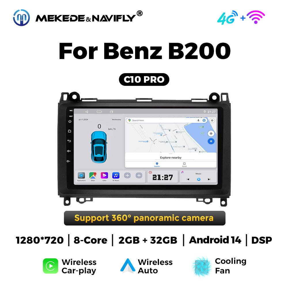 Suitable for Mercedes-Benz B200 W639Vito Android large screen central control car navigation radio screen carplay
