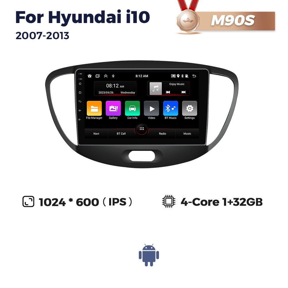 Suitable for modern HYUNDAI i10 07-13 Android large screen central control navigation radio 8 + 256G