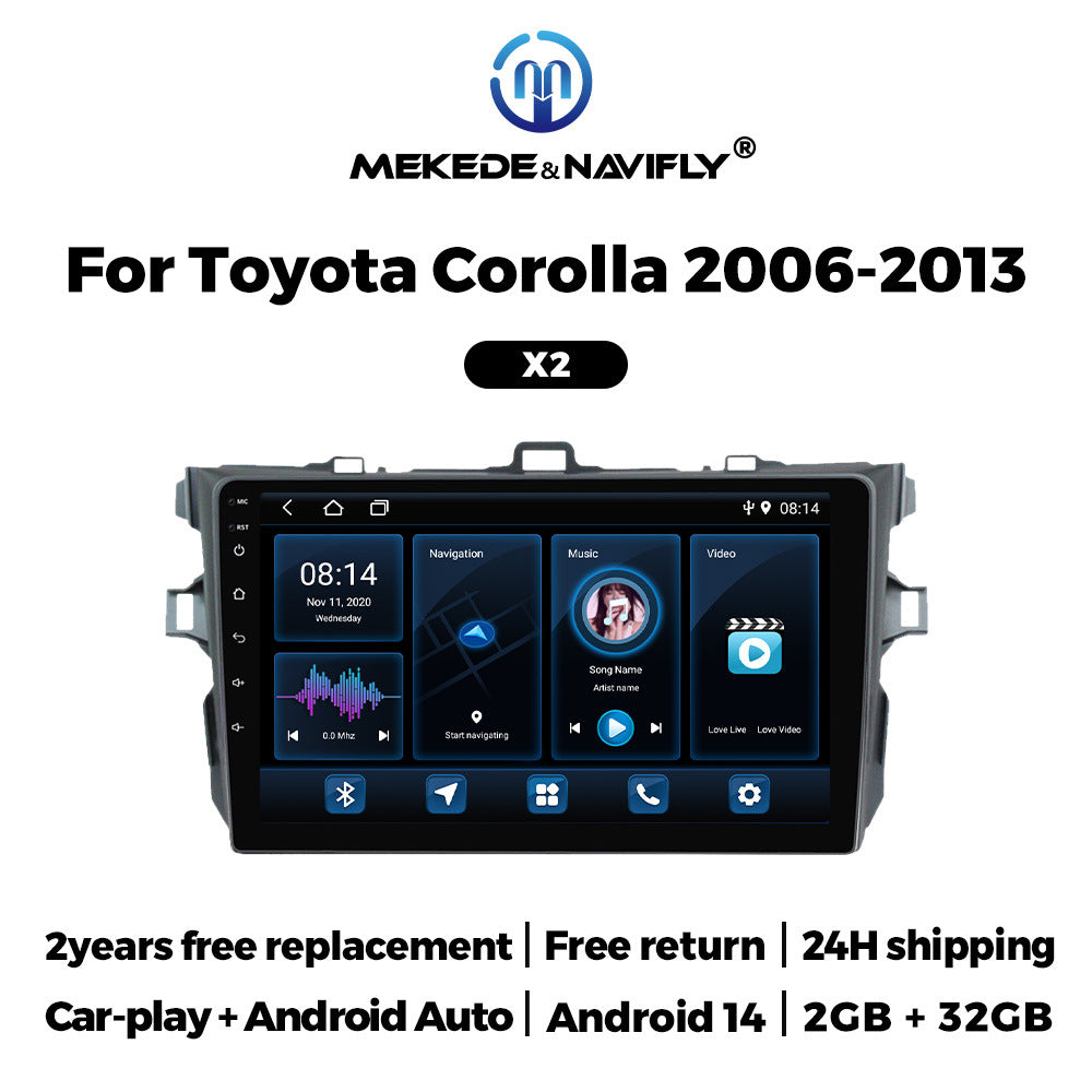 For Toyota Corolla 2006-2013 Android Car GPS Navigation MP5 Bluetooth Player Carplay