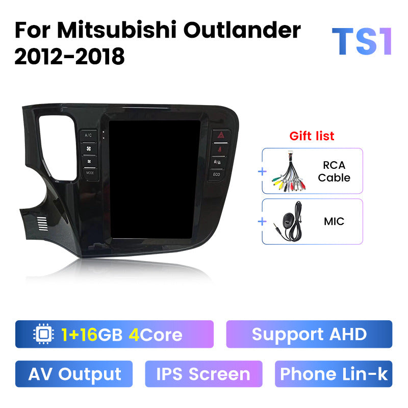 Suitable for 2013-2019 mitsubishi outlander vertical screen android car navigation system with reversing camera, wireless carplay