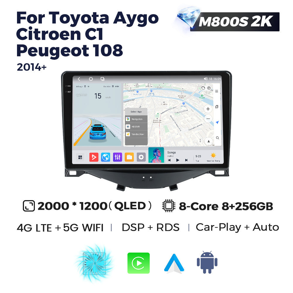 Suitable for toyota aygo peugeot 108 citroen c1 2014+ android car navigation