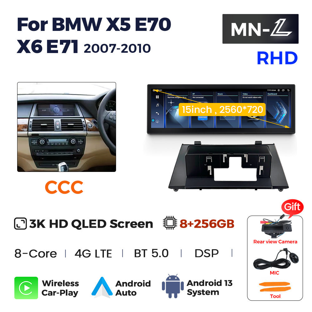 Suitable for bmw x5 e70 x6 e71 cic ccc 15inch large screen android navigator original car screen upgrade