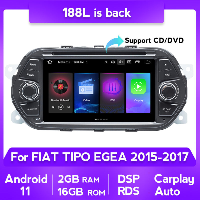 Compatible with Fiat TIPO EGEA original style in-car navigation all-in-one multimedia Android large screen