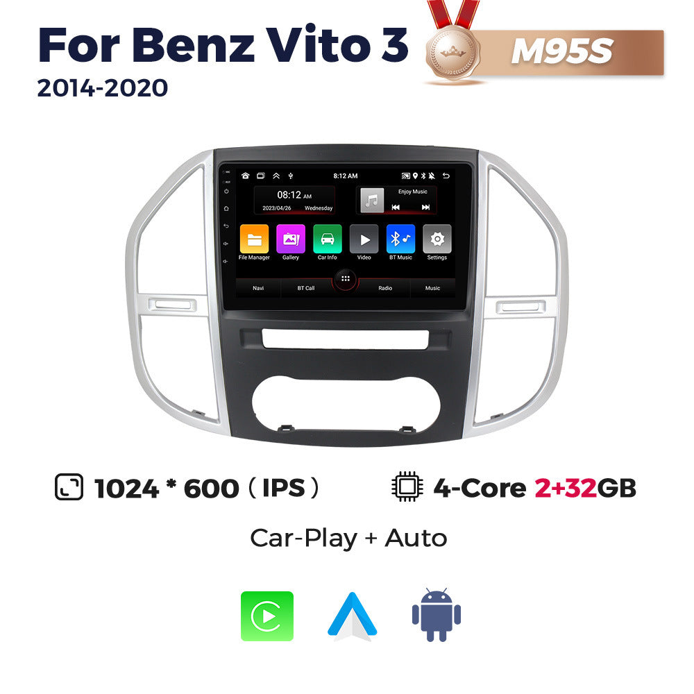Suitable for 2014-2020 mercedes-benz vito/vito (w447) models: large-screen android navigation system with smart wireless carplay