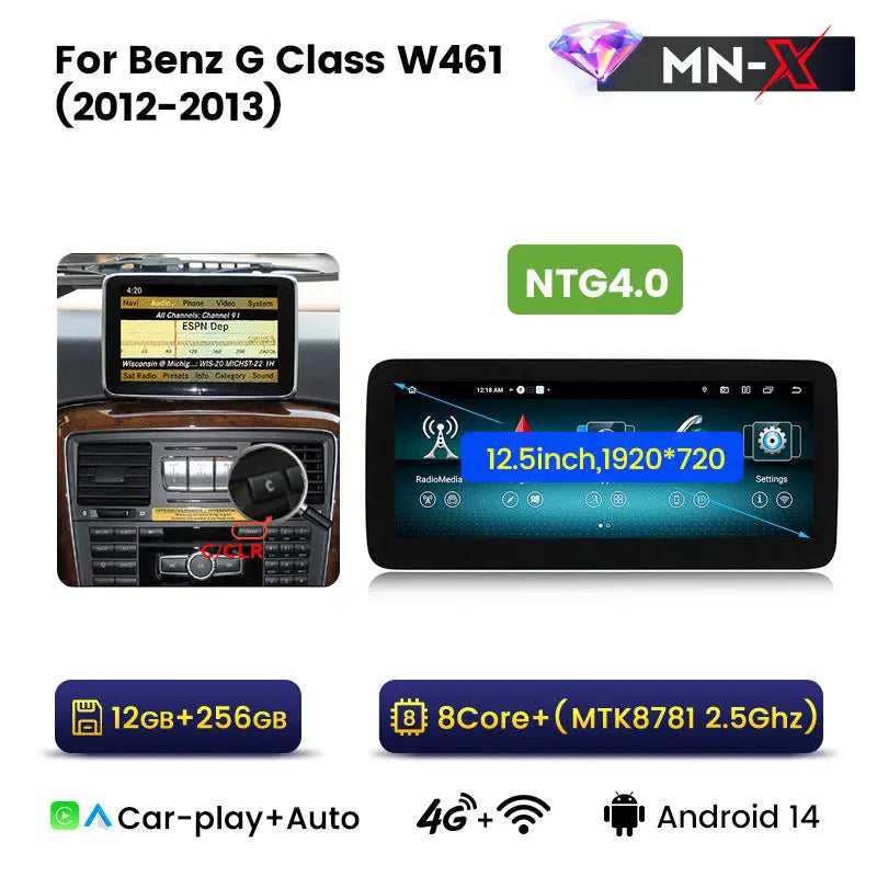 Suitable for Mercedes-Benz G-Class 461/463 G500 G63 Android large screen central control navigation car radio Carplay