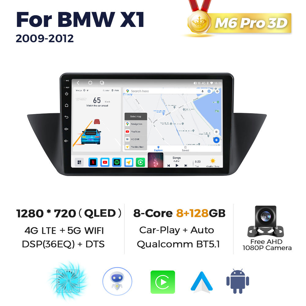 Suitable for BMW X1 E84 09-12 Android large screen car navigation radio screen M6Pro 3D version