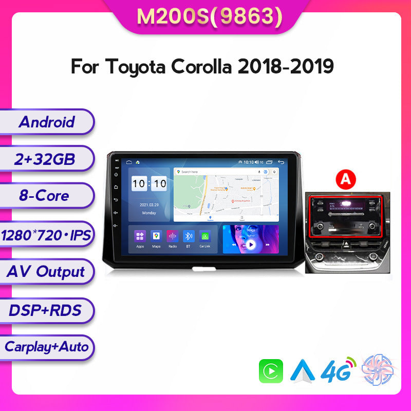 Suitable for Toyota Corolla auris 18-19 Android large-screen central control car navigation screen 8 + 128G