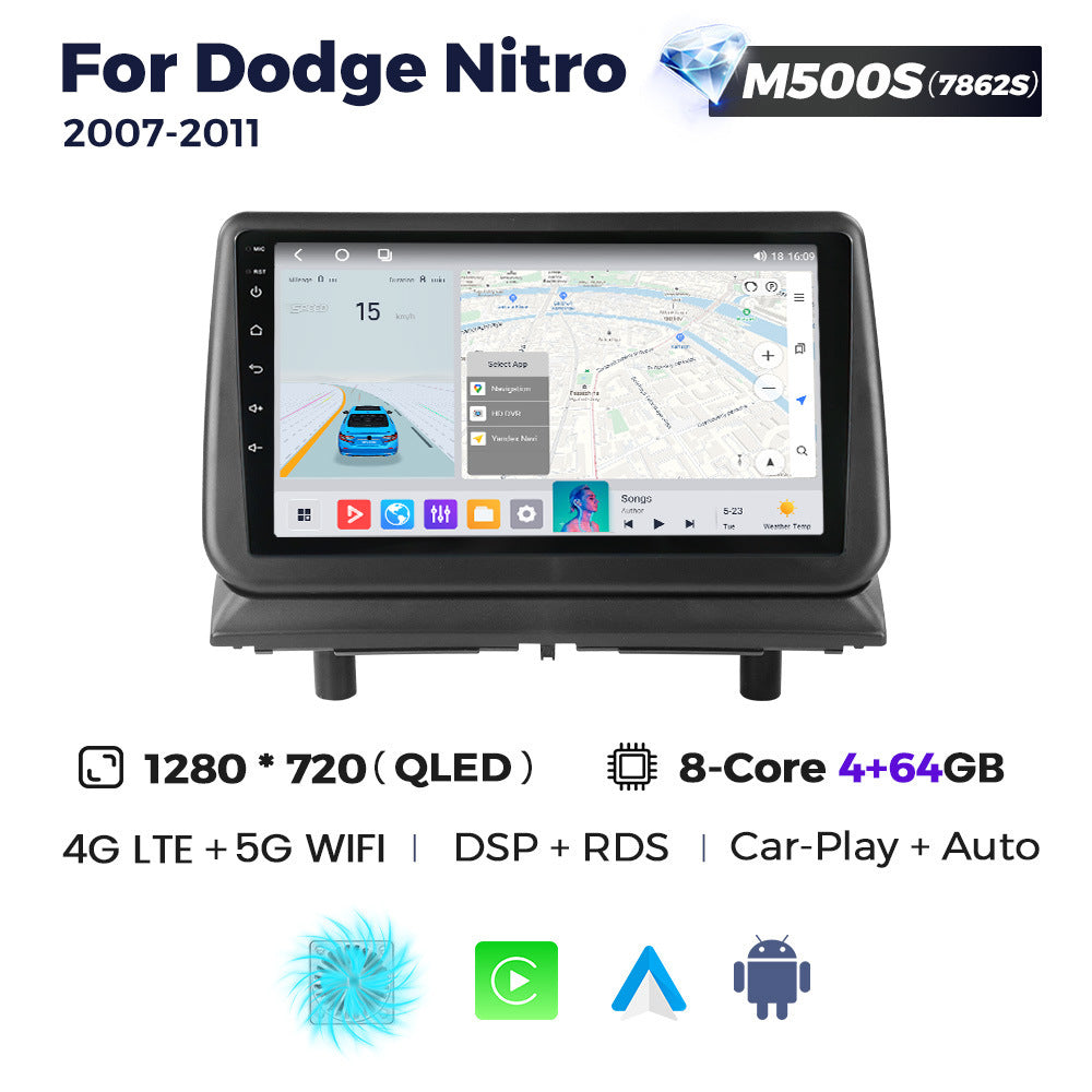 Suitable for dodge nitro 2007-2011 dodge pterodactyl top model large screen android car navigation device