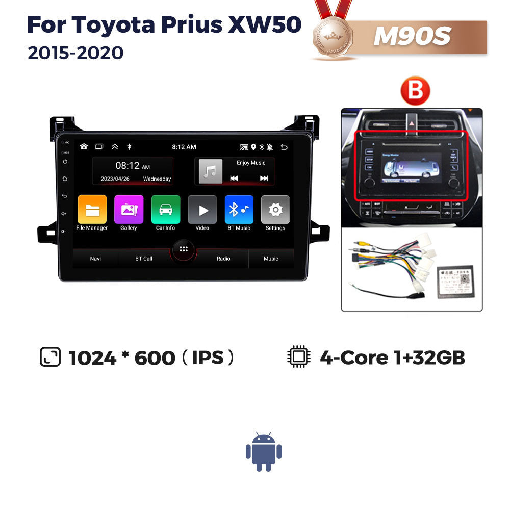 Suitable for toyota prius xw50 2015-2020 toyota prius car android smart navigation