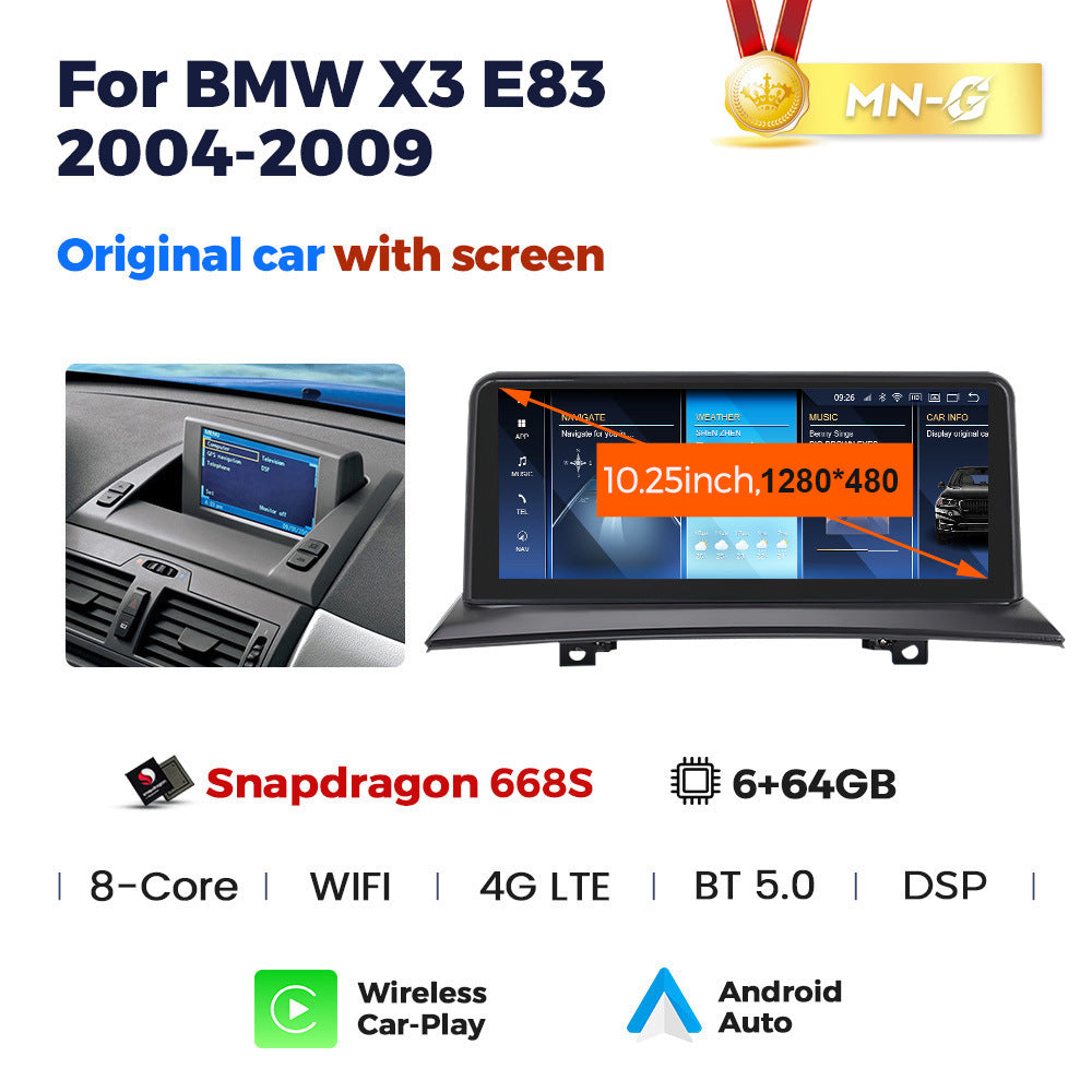 10.25 inch for BMW X3 E83 04-09 Android large screen central control car navigation Bluetooth Carplay