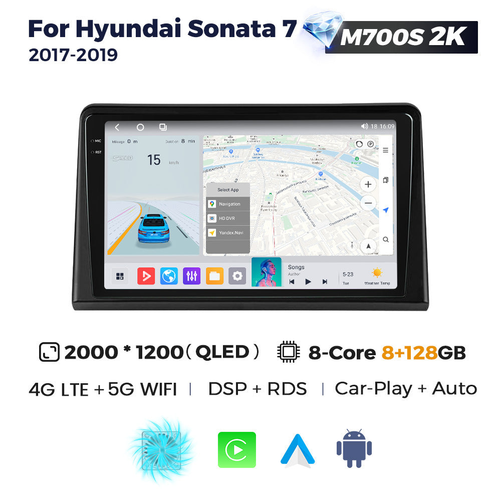 Suitable for sonata 7 2017-2019 hyundai sonata nine car central control android navigation carplay