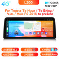 Suitable for Toyota vios Vios modified Android central control car navigation all-in-one machine 12.3 inch vertical screen 6 + 128G