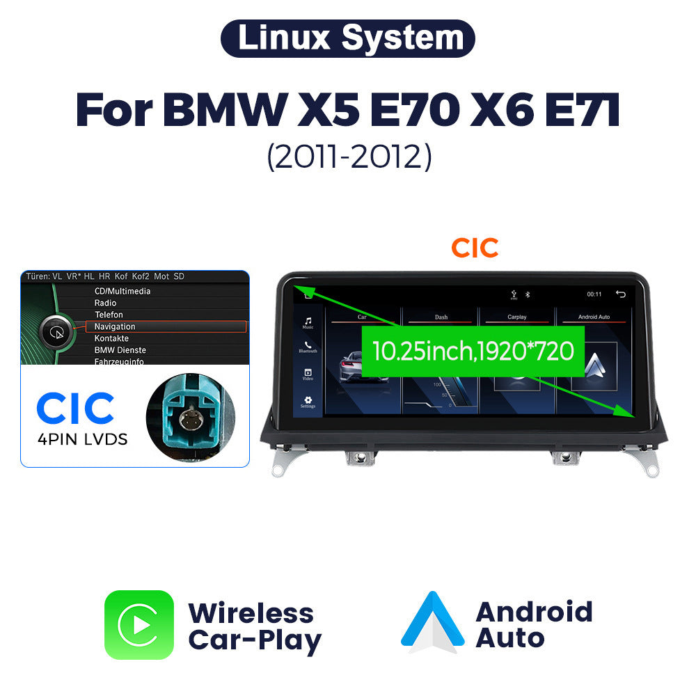 Suitable for bmw x5 e70/x6 e71 bmw x5 ccc cic linux restoration wireless carplay
