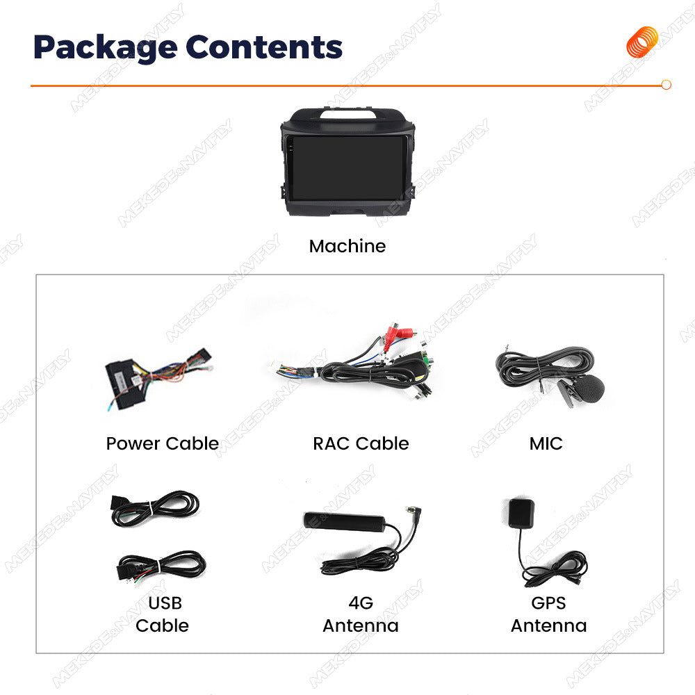 Applicable to Kia Smart Run 10-16 Android large screen central control car navigation radio screen Carplay