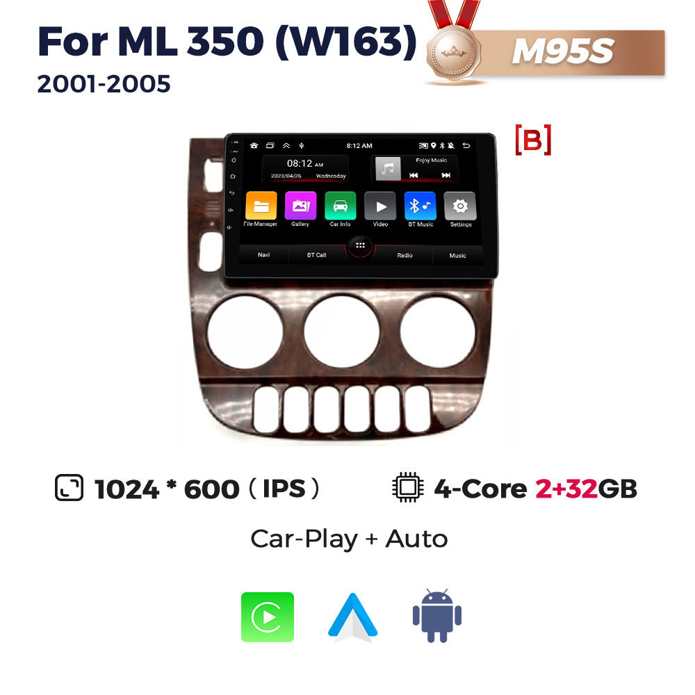 Suitable for 01-05 mercedes-benz ml320 benz ml350 car android large screen navigator wireless carplay