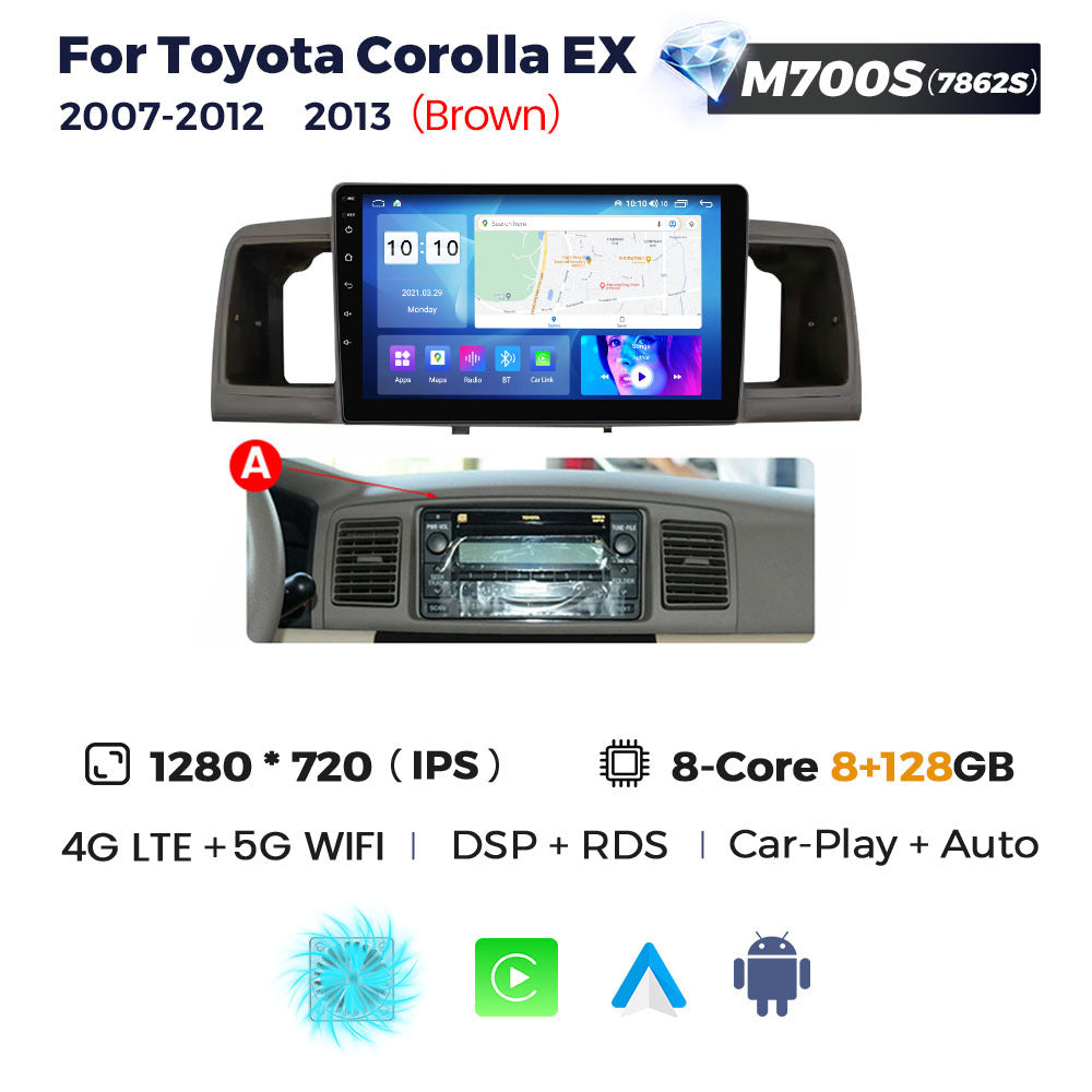 Suitable for toyota corolla ex 2007-2012 toyota corolla car android central control navigator