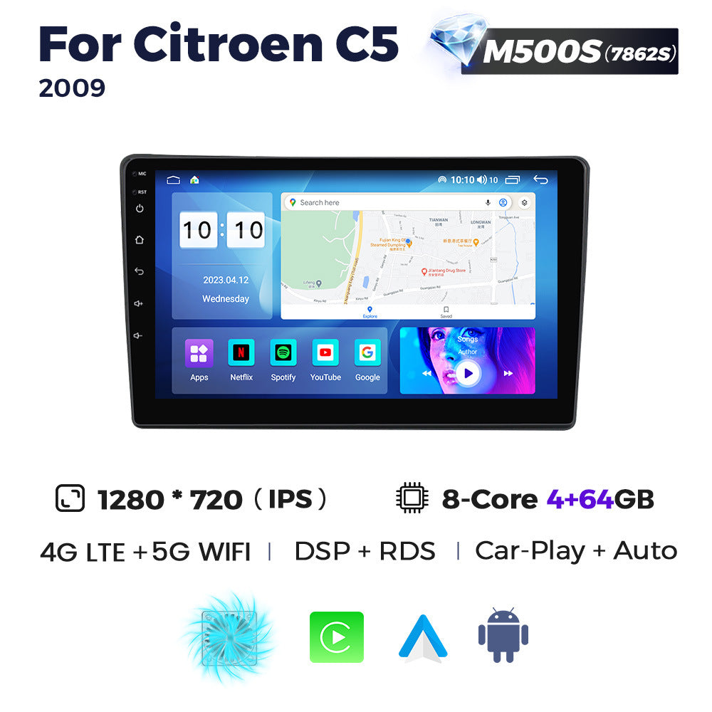 Compatible with Citroën C5 2009-2017 Android Large-Screen Central Control Navigation Radio 8+256GB