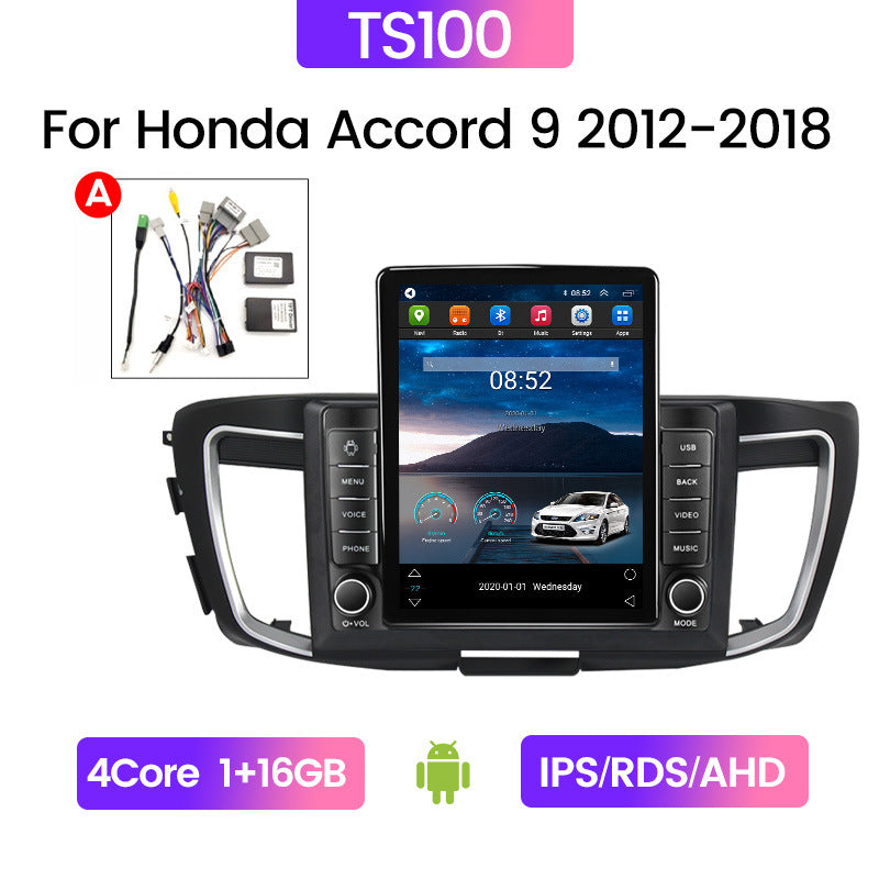 Suitable for honda accord 9th generation (2018-present) vertical screen android navigation head unit with wireless carplay