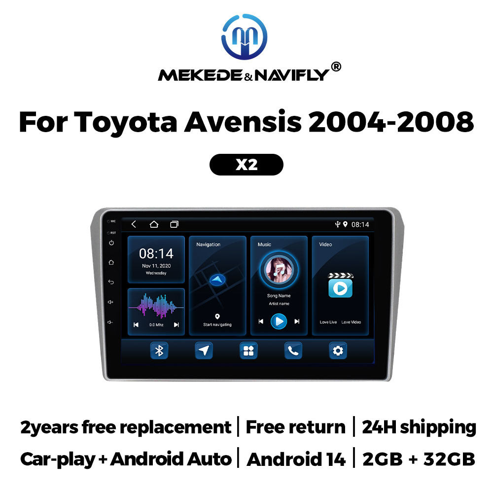 Applicable to Toyota Avensis 04-08 Android Car GPS Navigation Car MP5 Bluetooth Player All-in-One