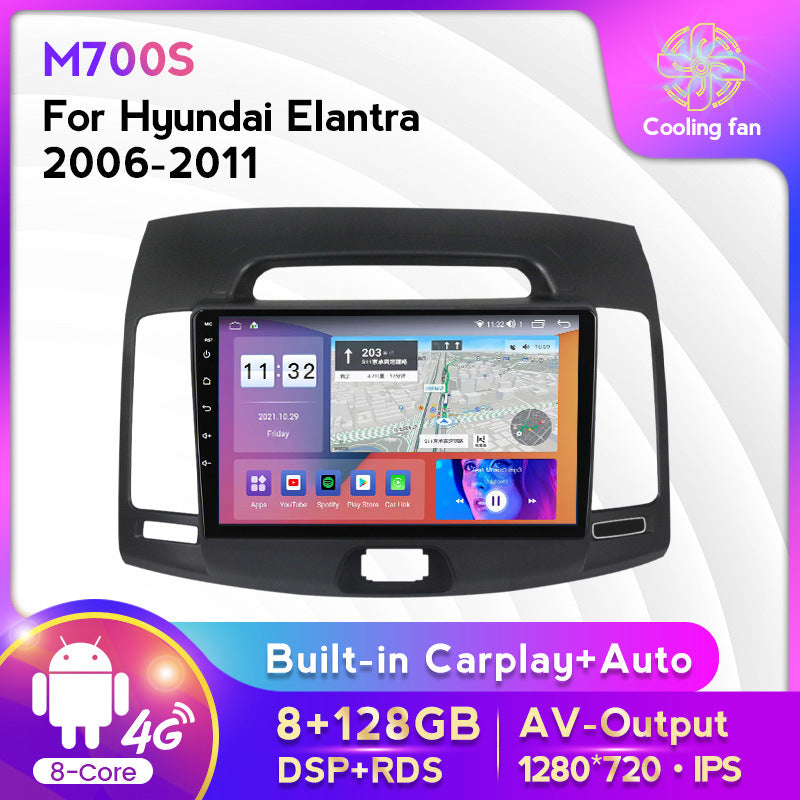 Compatible with Hyundai Elantra 06-11 Android large-screen central control in-car navigation screen 128