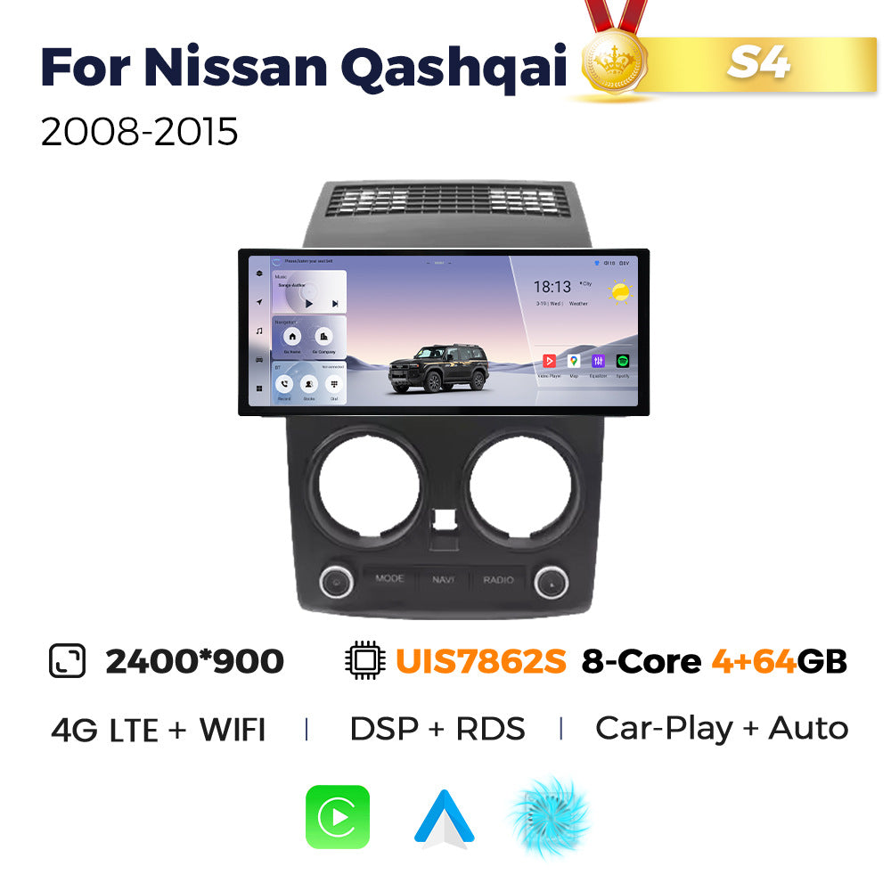 Suitable for nissan qashqai 2008-2015 nissan qashqai 12.3inch narrow edge android vertical screen navigation