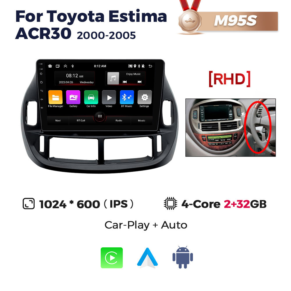 Suitable for 2004 toyota estima acr30, android head unit with wireless carplay for in-car entertainment