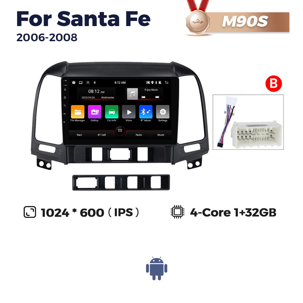 Suitable for 06-12 hyundai santa fe santa fe car central control android navigation wireless carplay