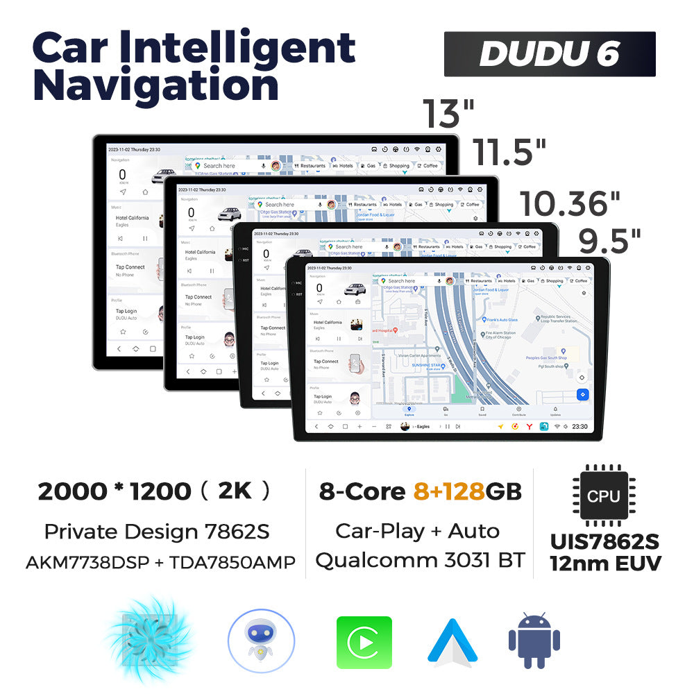 Mekede wholesale Android central control large screen smart car machine navigation private model host DUDU AUTO car