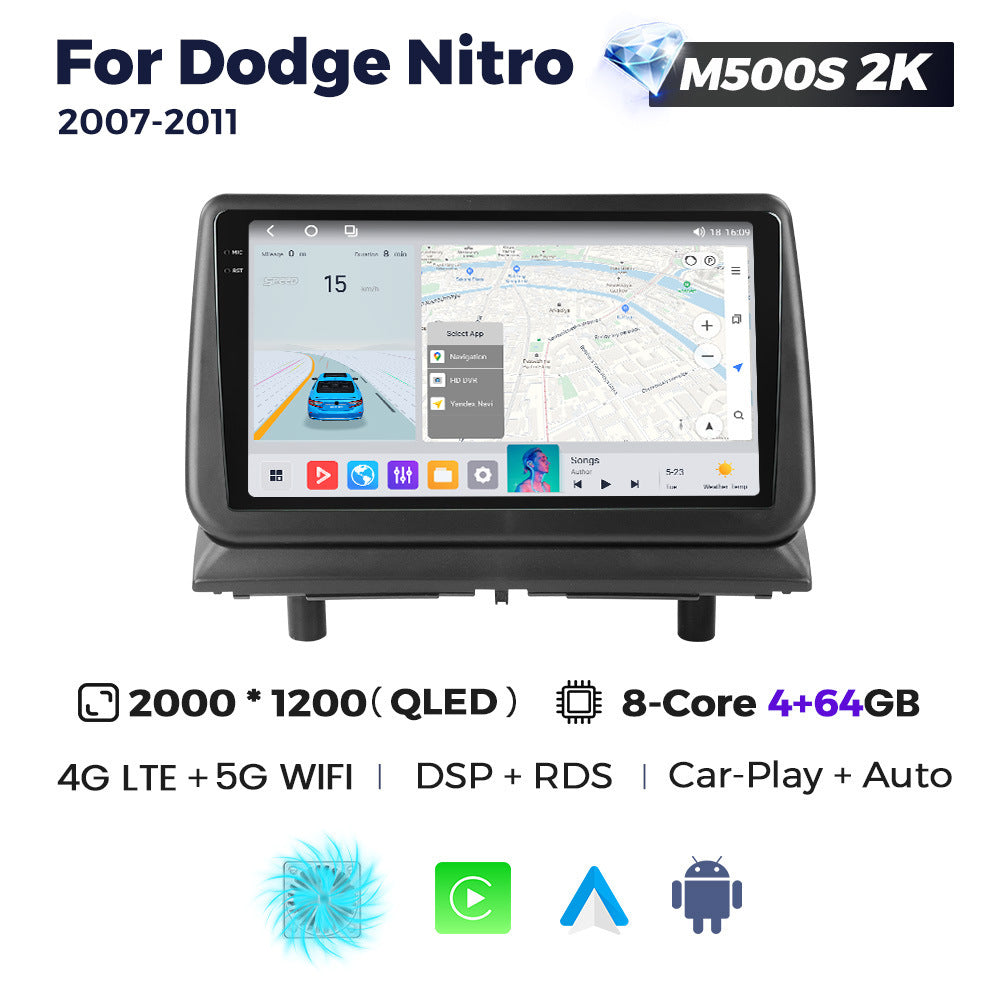 Suitable for dodge nitro 2007-2011 dodge pterodactyl top model large screen android car navigation device