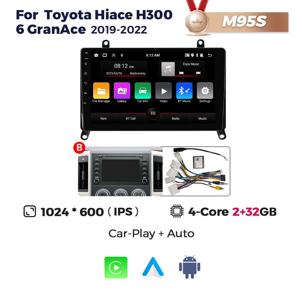 Suitable for toyota hiace h300 6 granace 2019-2022 toyota hiace android navigation