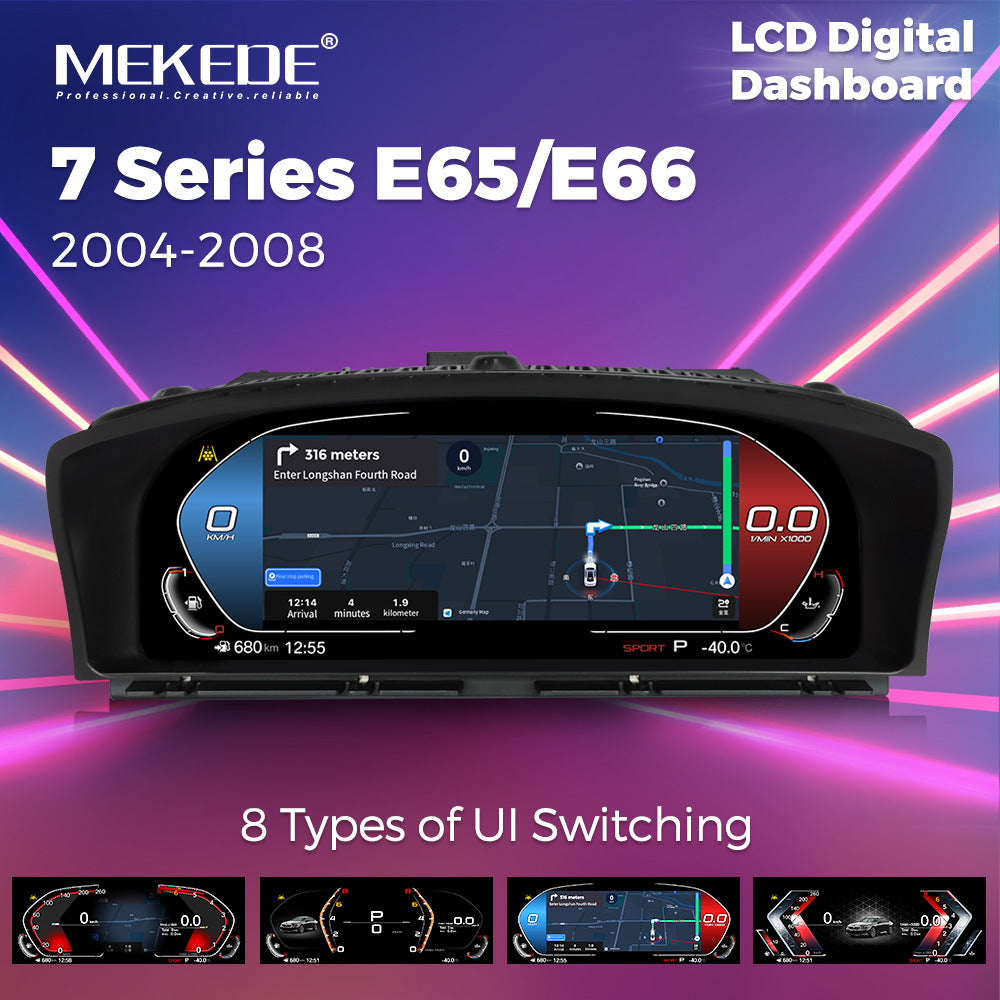 Applicable to BMW 7 Series E65/E66 2004-2008 Upgraded Full LCD Dashboard Wireless Carplay