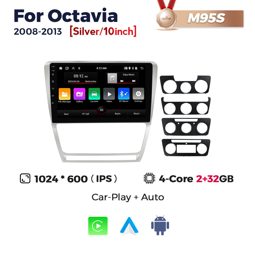 Suitable for skoda octavia android large screen car navigation wireless carplay