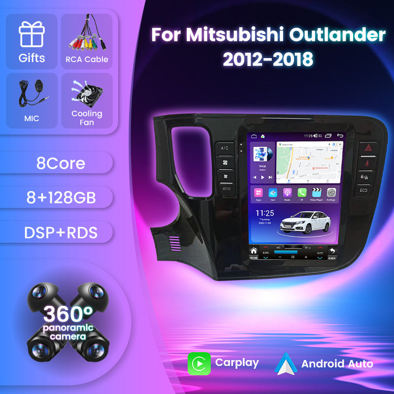 Suitable for 2013-2019 mitsubishi outlander vertical screen android car navigation system with reversing camera, wireless carplay
