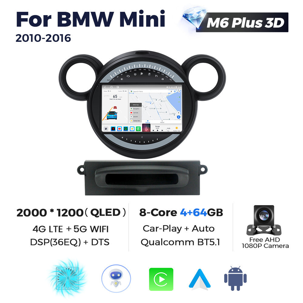 Applicable to BMW mini R56 10-16 Android large screen car navigation radio screen M6Pro 3D