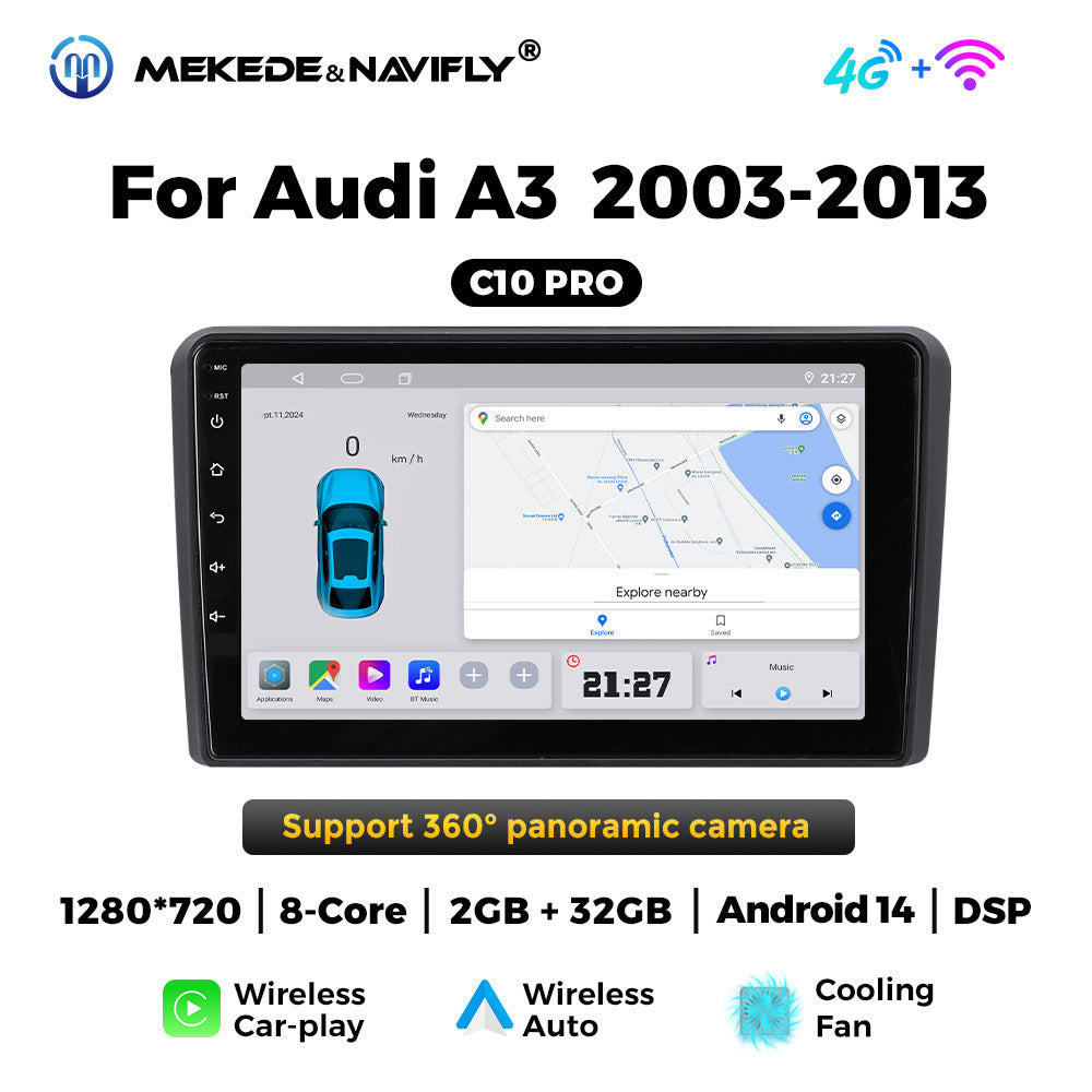 Suitable for Audi A3 2003-2013 Android large screen central control car navigation radio screen carplay