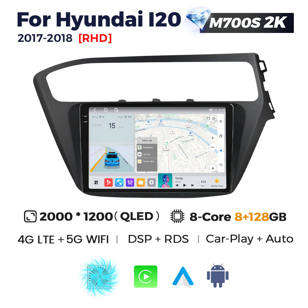 Suitable for hyundai i20 2017-2018, modern i20 retrofit smart android head unit car navigation system