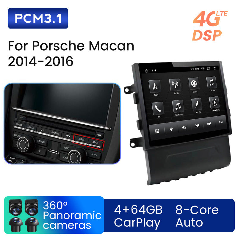 Compatible with Porsche Macan modified Android in-car large screen central navigation screen 4+64G
