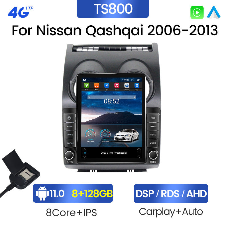 Suitable for 2006-2013 nissan qashqai (territory) tk vertical screen car android navigation system with wireless carplay head unit