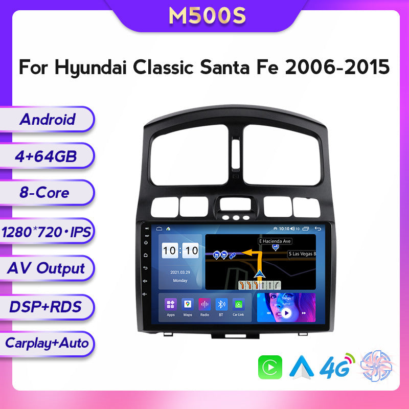 Suitable for hyundai santa fe 06-15 models, in-car central control gps navigation wireless carplay