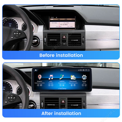 Applicable to Mercedes-Benz GLK X204 2008 - 2014 Android large screen central control car navigation Bluetooth Carplay