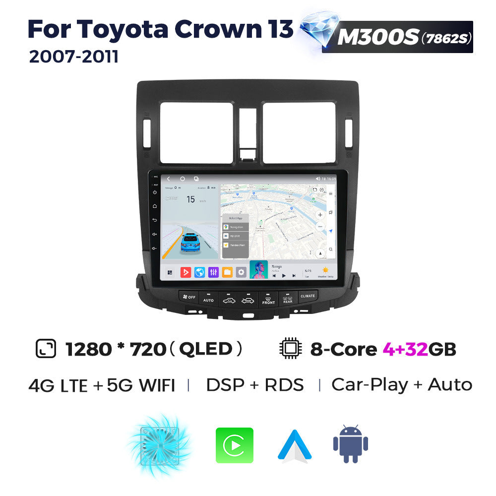 Suitable for Toyota Crown 13 2007-2011 Android Large Screen Central Navigation Radio Carplay
